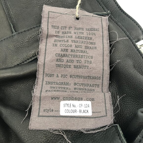 Cut ‘n Paste Black Slouchy Leather Shoulder Bag | Convertible Style - Picture 11 of 11